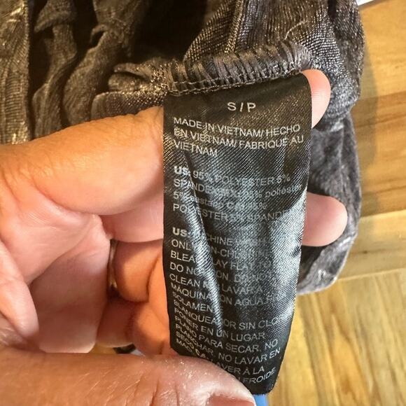 White House Black Market Silver Gray Dolman Sleeve Blouse Size S - Picture 5 of 9